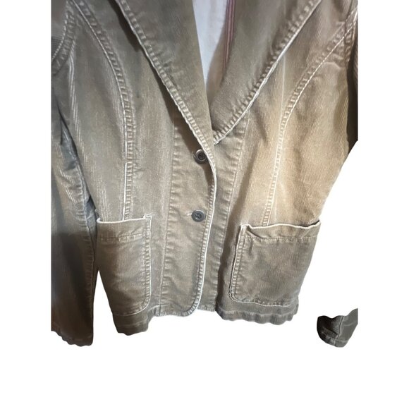 Y2K American Eagle Corduroy Blazer Jacket XS Beige Womens Casual Vintage Style a - Picture 2 of 5